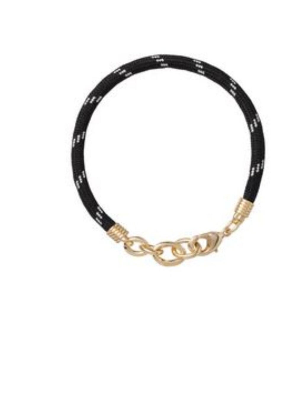 ROXANNE ASSOULIN The Happy Cord Charm Bracelet without heart charm BLACK